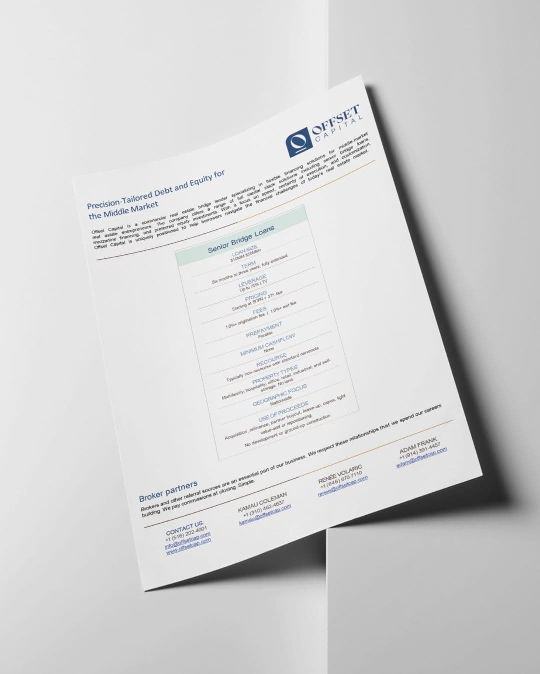 Offset Tear Sheet